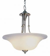  6543 BN - Perkins 3-Light Indoor Glass Bowl Pendant with Chain